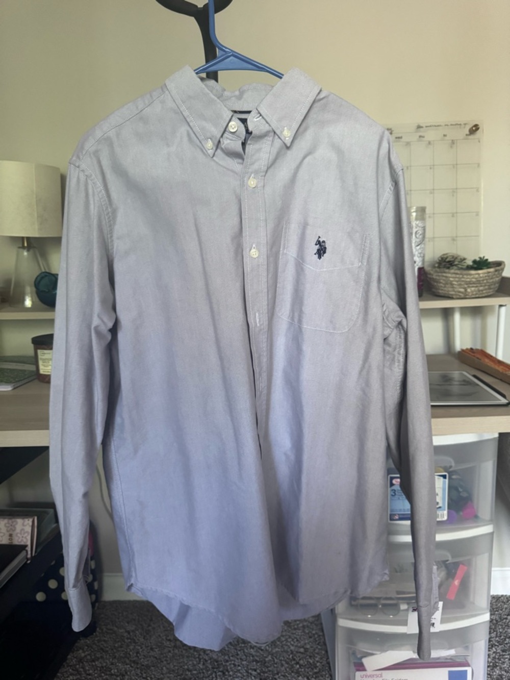 U.S. Polo Assn. Light Blue Button-Down Oxford Shirt